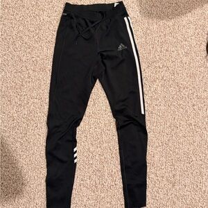 Adidas Women’s Black Joggers with White Stripes